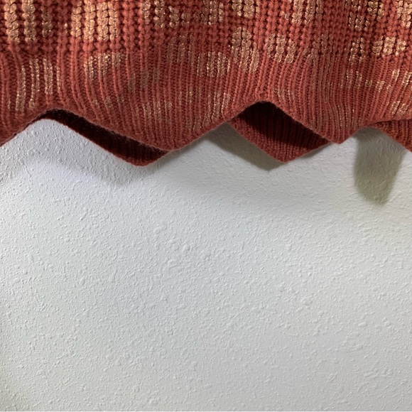 ENTRO Womens Size L Oversized Bulky Heavy Knit Sweater Crew Neck Long Sleeve Hem - Picture 6 of 12